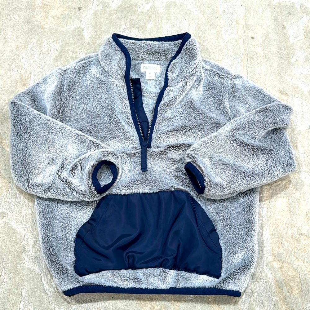 Gymboree ultrasoft size 2T quarter zip pull over with pocket